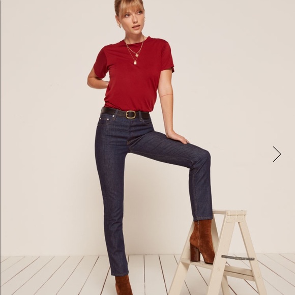 Reformation Winona Mid Slim Jean in Volta - Picture 2 of 6